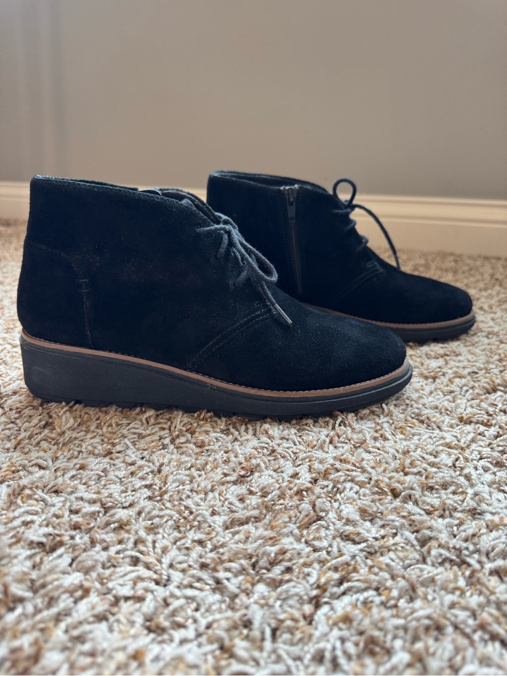Women’s Clarks suede ankle boots